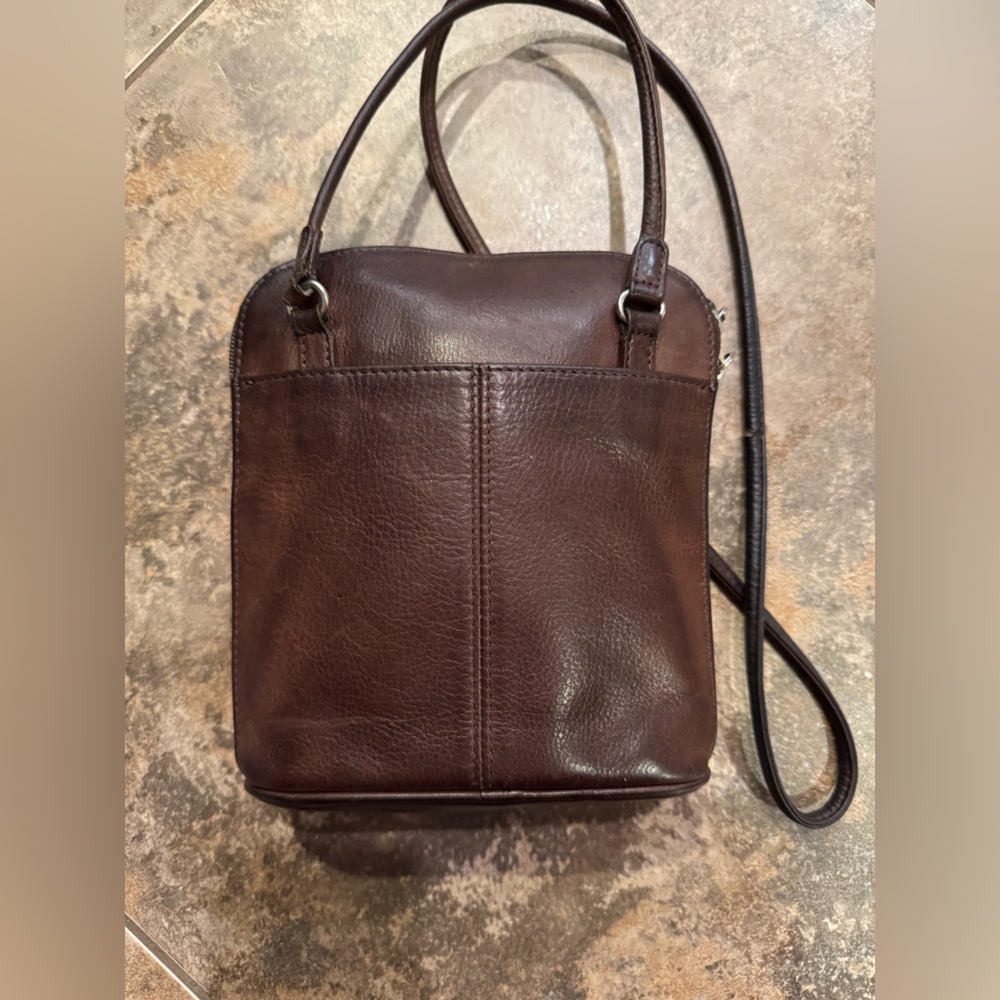 Fossil Brown Leather Crossbody Bag - Picture 8 of 13